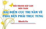 Hai điểm cực trị nằm về phía bên phải của trục tung? Toán lớp 12 - Hỏi nhanh đáp gọn